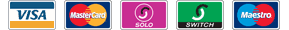 We accept most major credit and debit cards